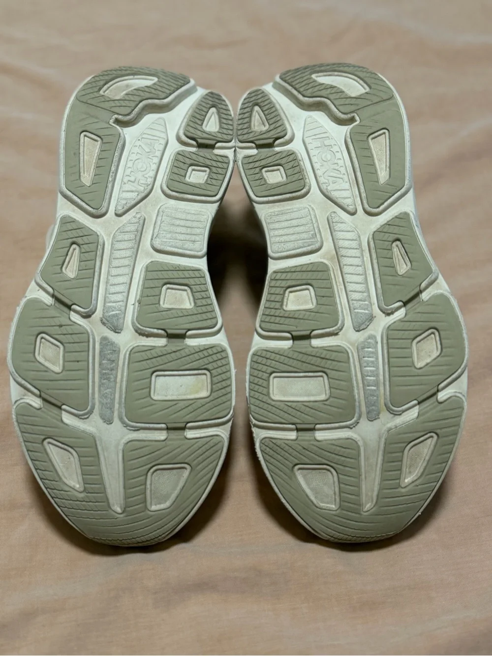 Hoka Women's White and Mint Bondi 9 Running shoes